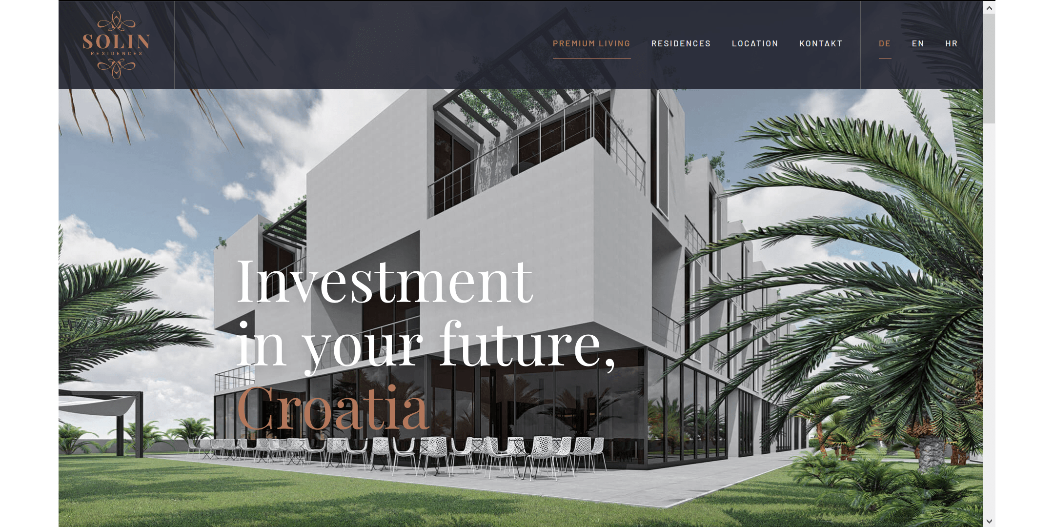 Solin Residence, Projekt Service Living Premiumklasse, 2018/2019