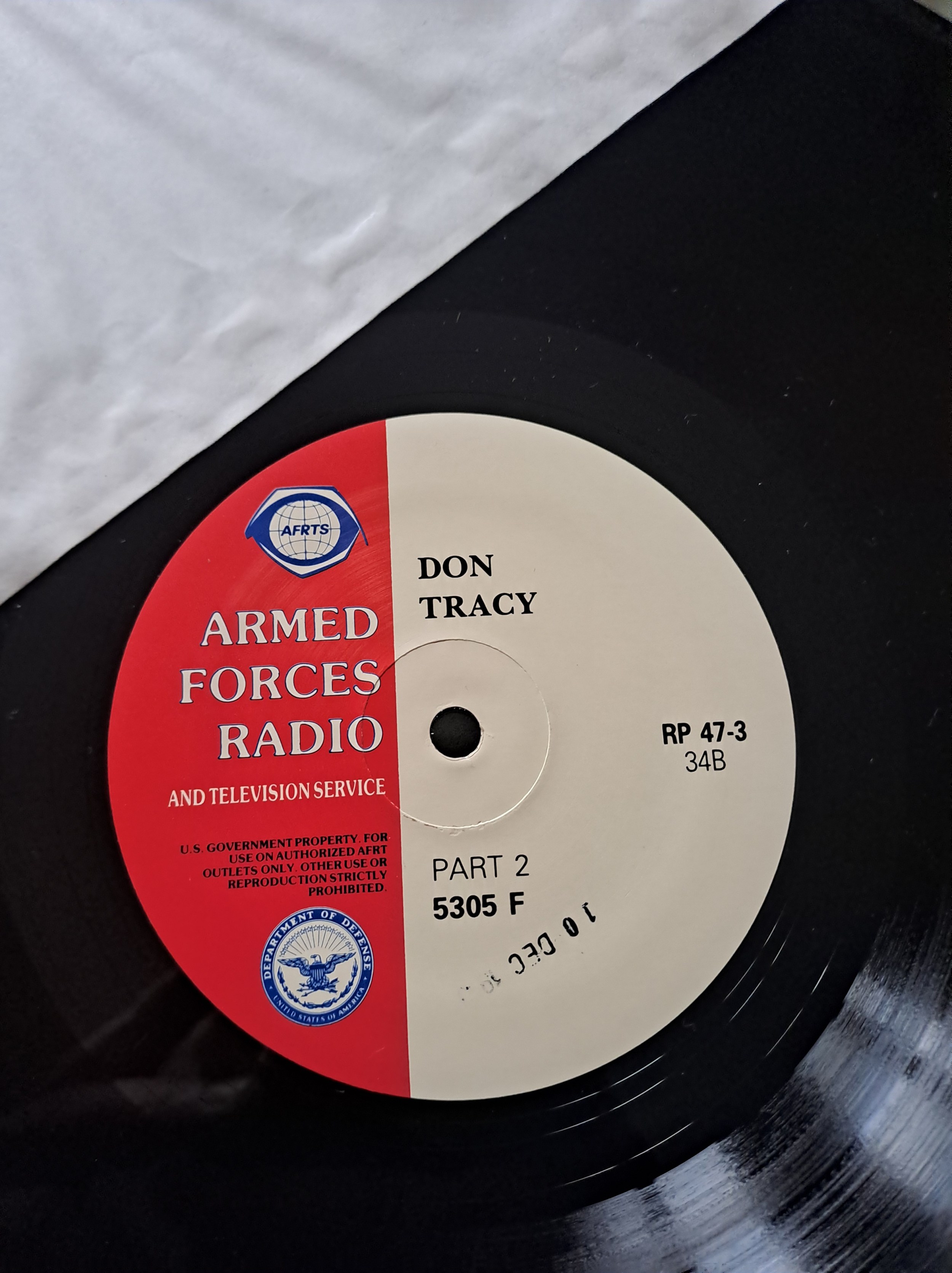 AFN Record - Vorproduzierte Radiosendungen auf Vinyl - für die einzelnen Radiostationen des American Forces Network (global)