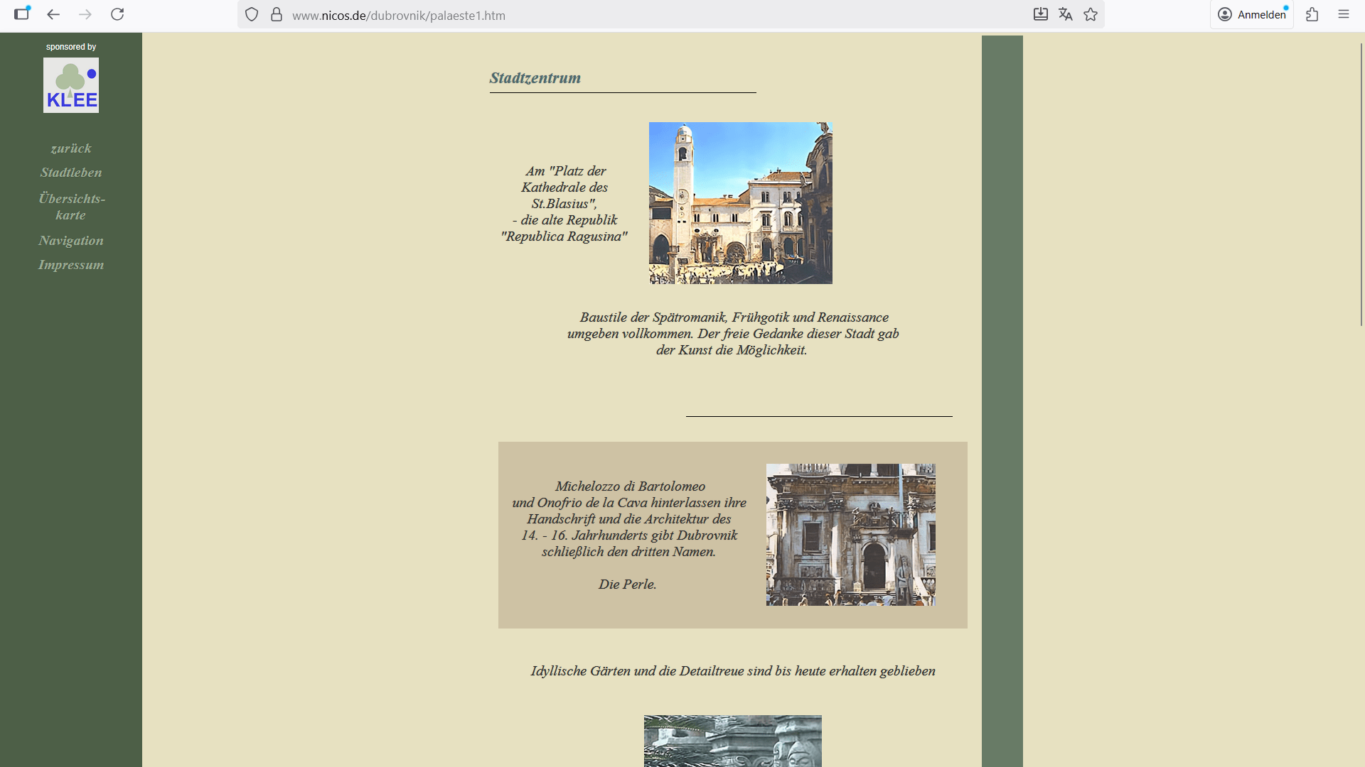 Stadtzentrum Dubrovnik, Architektur