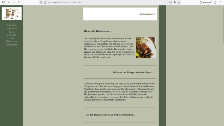 Kulinarische Informationen